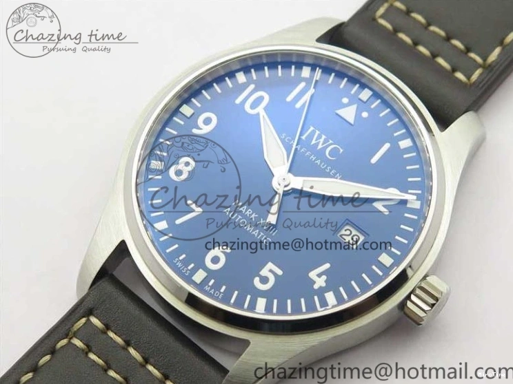 MIROTIME 0406 MARK XVIII Le Petit Prince IW327004 SS FKF 1:1 Best Edition Blue Dial On Brown Leather Strap Trendsetting 7117